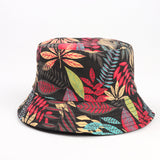 Bucket Hat Fishing Cap Cotton Print Fisherman Hat Printed Hat Summer Flower