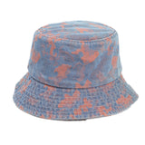 Bucket Hat Fishing Cap Cotton Print Fisherman Hat Denim Summer Outdoor Street
