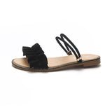 Women Open Toe Sandals Flats Slippers Summer Fashion Flat-Heeled Open Toe Sandals