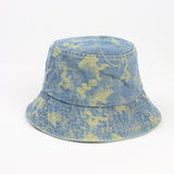 Bucket Hat Fishing Cap Cotton Print Fisherman Hat Denim Summer Outdoor Street
