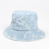 Bucket Hat Fishing Cap Cotton Print Fisherman Hat Denim Summer Outdoor Street