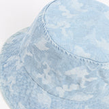 Bucket Hat Fishing Cap Cotton Print Fisherman Hat Denim Summer Outdoor Street