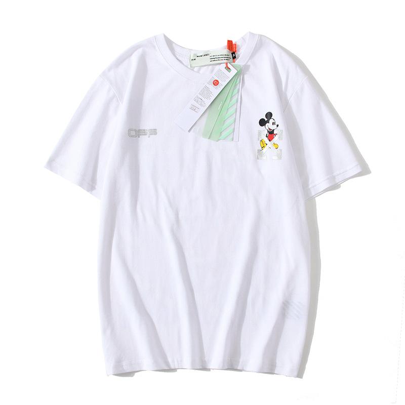 Off White T Shirt Off Ow White Printed Arrow Ugly Duckling Short Sleeve Men'S Striped Mickey Little Mouse Tshirt Women Owt