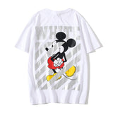 Off White T Shirt Off Ow White Printed Arrow Ugly Duckling Short Sleeve Men'S Striped Mickey Little Mouse Tshirt Women Owt