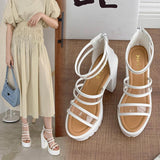 Platform Heels for Women Summer Platform Nightclub Sandals Women's Roman Style Sandals