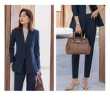 Interview Suit Women Solid Color Women Suit Long Sleeve Loose