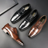 Men's Dress Shoes Classic Leather Oxfords Casual Cushioned Loafer Business Leather Shoes Men's Formal Wear