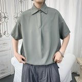 Men 'S Shirts Cropped Shirt Short Sleeve Loose Half Sleeve