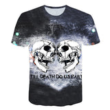 Skull T Shirt Skull Print round Neck Loose