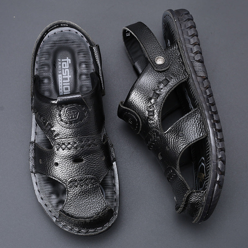 Tactical Trekking Sandals Summer Men's Closed Toe Men's Leather Casual Fashion