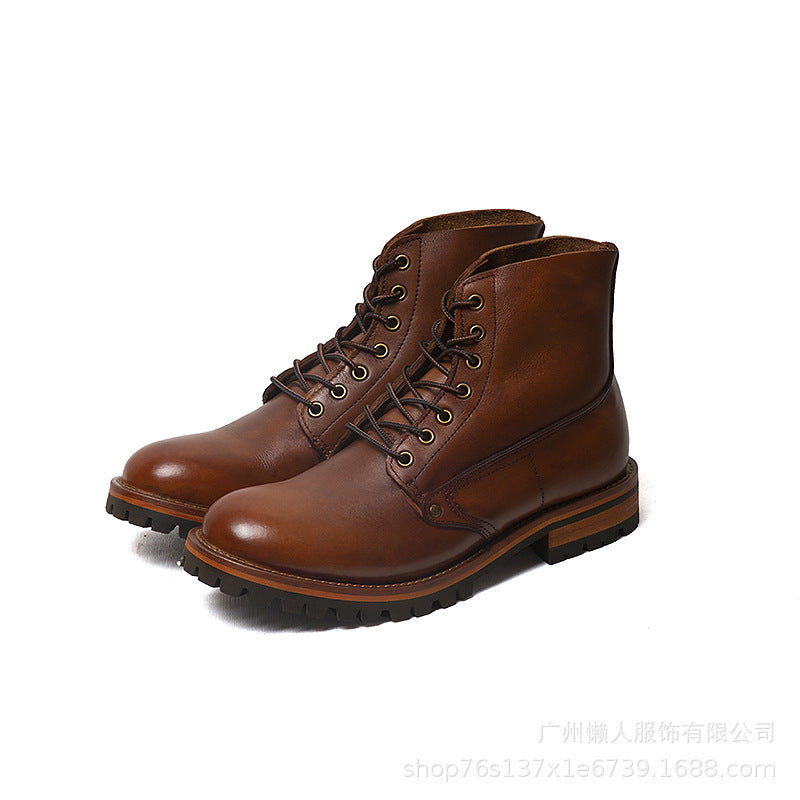 Men's Boots Work Boot Men Casual Hiking Boots Men's Shoes Spring High Top Middle Top Working Wear