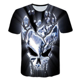 Skull T Shirt Skull Print round Neck Loose