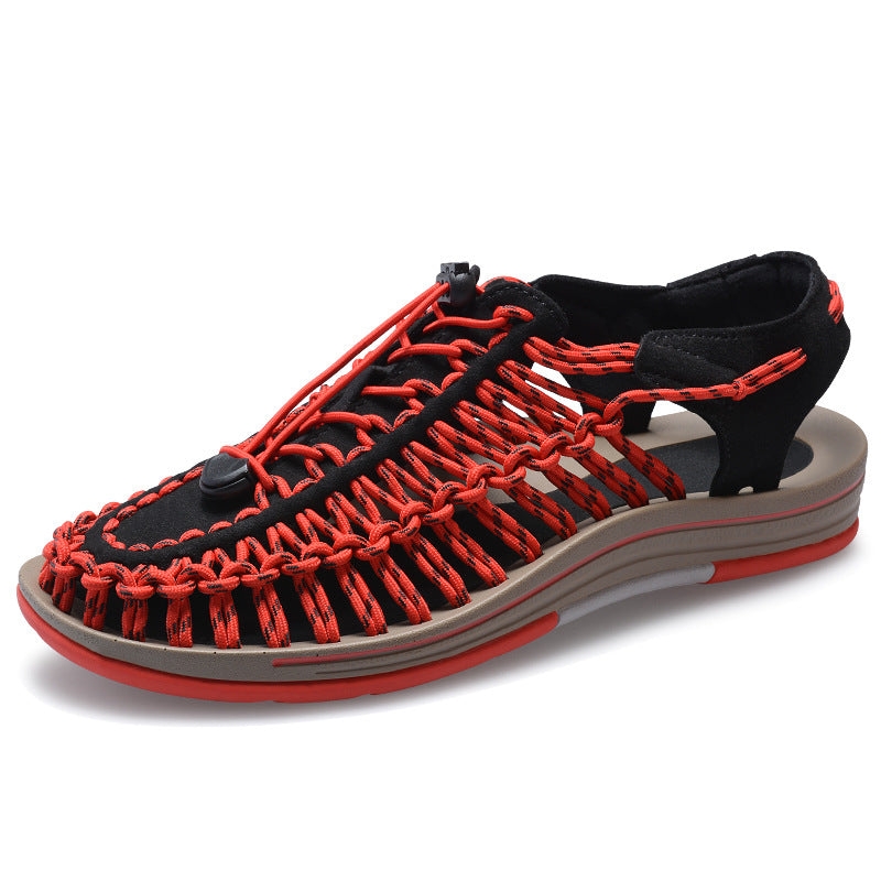 Men Sandals Cross-Border Men's Beach Shoes Outdoor Men's Casual Shoes Couple Roman Sandals Fashion Shoes Woven Men's Shoes 3846
