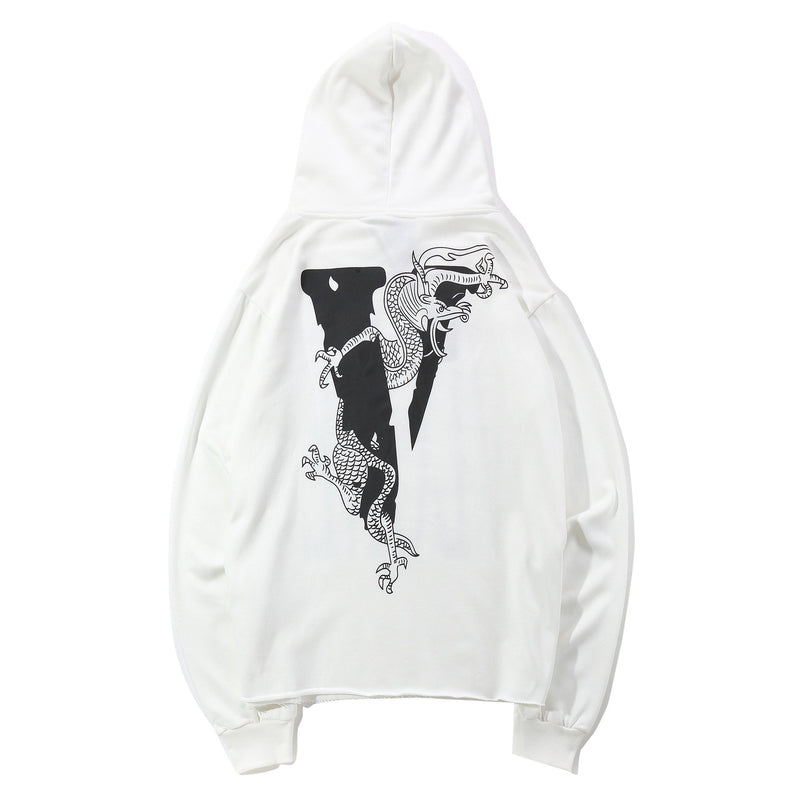 Vlone Hoodie Printed Hoodie Autumn Men'S Women'S Hoodie Pullover Loose Sweater
