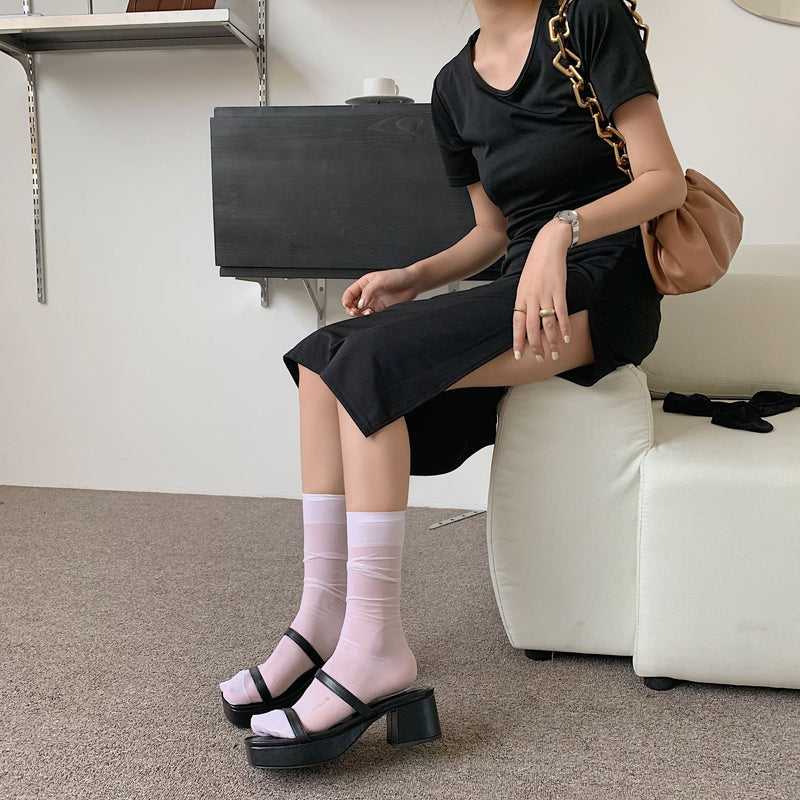Platform Heels for Women Summer Open Toed Thick Bottom Thick High Heel Fashion Sandals Women's Shoes