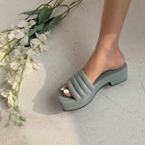 Platform Heels for Women Fashion One-Strap Summer Open Toed Sandals