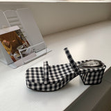 Platform Heels for Women Summer Open Toed Thick Bottom Thick High Heel Fashion Sandals Women's Shoes