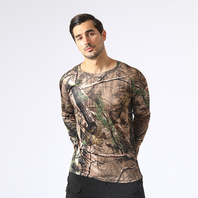 Camofire Jacket Outdoor Exercise Camouflage Long Sleeve round Neck