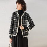 Gloria Vanderbilt round Neck Lace Woven Plaid