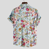 Camp Collar Shirt Floral Short Sleeve Lapel