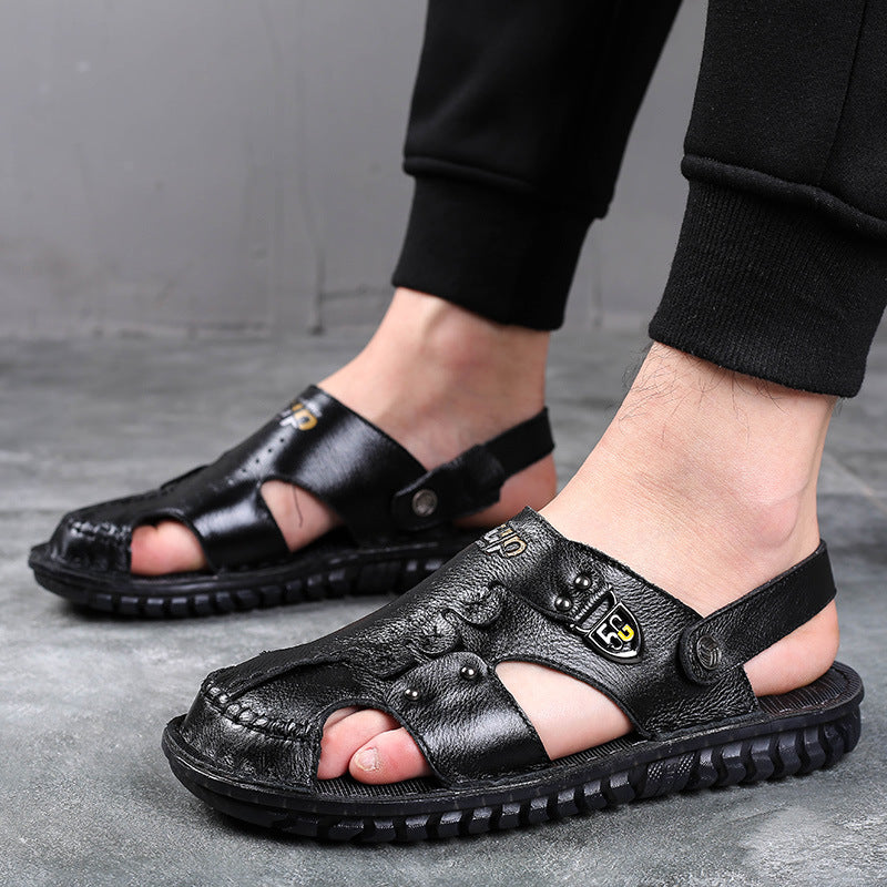 Tactical Trekking Sandals Sandals Men's First Layer Cowhide Fashionable Men's Shoes Sports Men Leisure Pump Beach Shoes