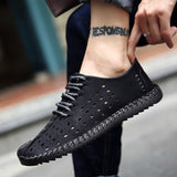 Men Sandals Men's Simple Men's Casual Leather Shoes Breathable Daily Fashion