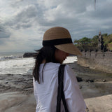 Straw Hat Hat Female Spring and Summer Peaked Straw Hat