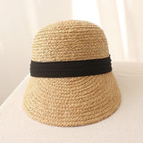 Straw Hat Hat Female Spring and Summer Peaked Straw Hat