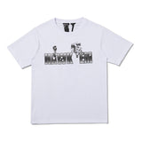 Pop Smoke Vlone Hawk Em T Shirt War Fire Bullet Hole Couple Wear Loose
