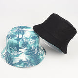 Bucket Hat Fishing Cap Cotton Print Fisherman Hat Printed Flowers Bucket Hat Baby Boy and Girl Summer
