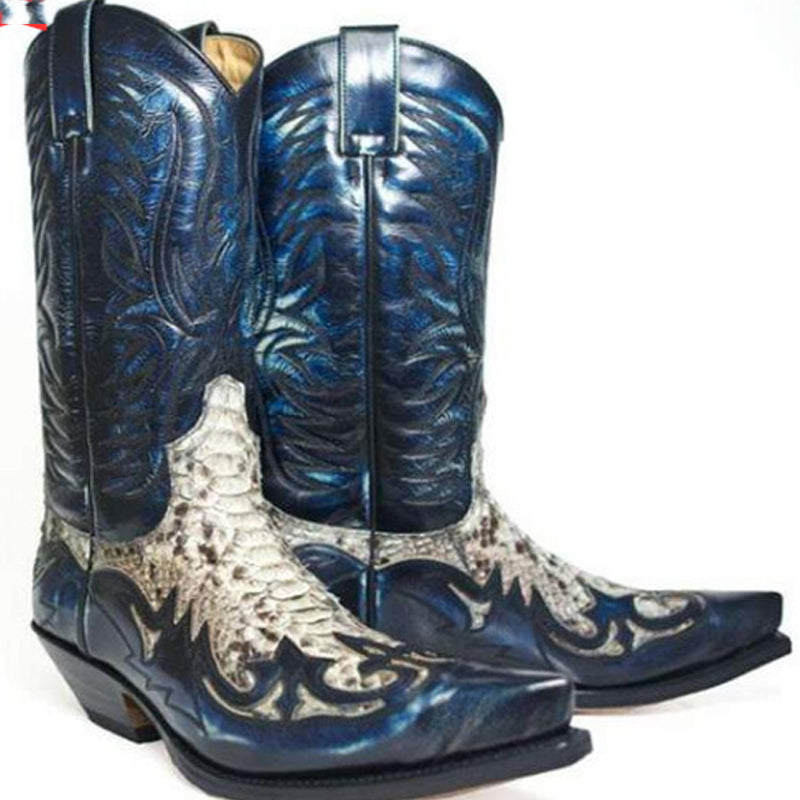 Justin Yellowstone Boots Color Block Embroidery Men'S Boots