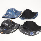 Bucket Hat Fishing Cap Cotton Print Fisherman Hat Summer Sun-Proof Basin Hat Men and Women Graffiti Hat