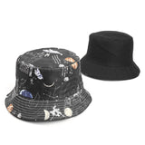 Bucket Hat Fishing Cap Cotton Print Fisherman Hat Summer Sun-Proof Basin Hat Men and Women Graffiti Hat
