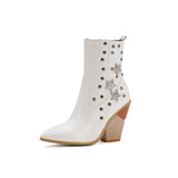 Python Boots Women 'S Boots Riveted Short Boots Snake Print Plus Size