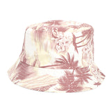 Bucket Hat Fishing Cap Cotton Print Fisherman Hat Printed Flowers Bucket Hat Baby Boy and Girl Summer