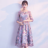 Mauve Dress Bridesmaid Women's Autumn Rose Dress Bridesmaid Dress Banquet Evening Dress
