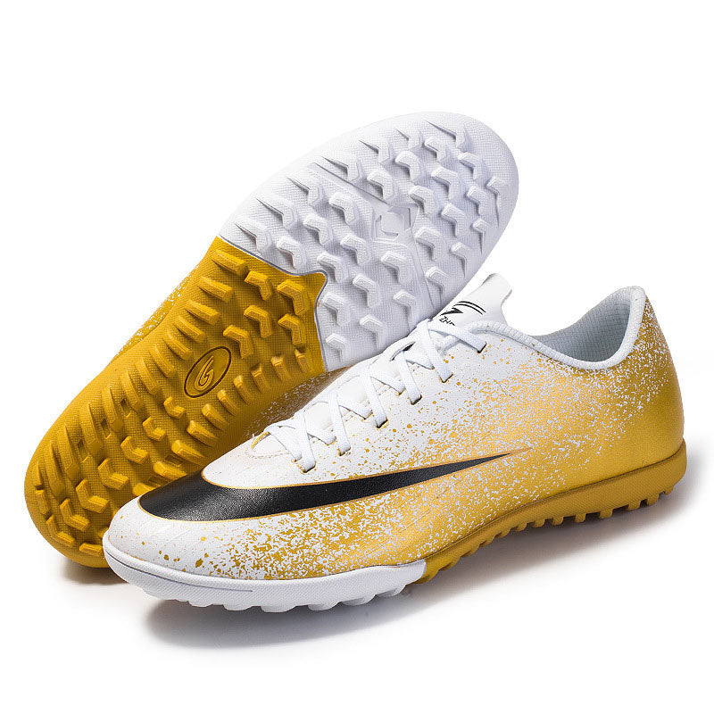 Football Shoes Low Top Inkjet Design Soccer Shoes Rubber Broken Nail Training Sole Sneakers