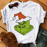 Men And Women Grinch Shirt Christmas Grinch Printed Round Neck T-shirt