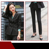 Interview Suit Women Double Breasted Suit Female Autumn Business Attire