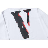 Vlone Hoodie Printed Plus Size Retro Sports Loose Street Hoodie Men