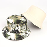 Bucket Hat Fishing Cap Cotton Print Fisherman Hat Printed Flowers Bucket Hat Baby Boy and Girl Summer