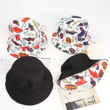 Bucket Hat Fishing Cap Cotton Print Fisherman Hat Printed Hat Female Pattern
