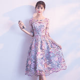 Mauve Dress Bridesmaid Women's Autumn Rose Dress Bridesmaid Dress Banquet Evening Dress