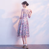 Mauve Dress Bridesmaid Women's Autumn Rose Dress Bridesmaid Dress Banquet Evening Dress