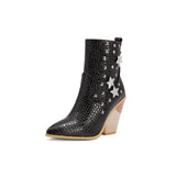 Python Boots Women 'S Boots Riveted Short Boots Snake Print Plus Size