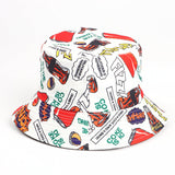 Bucket Hat Fishing Cap Cotton Print Fisherman Hat Printed Hat Female Pattern