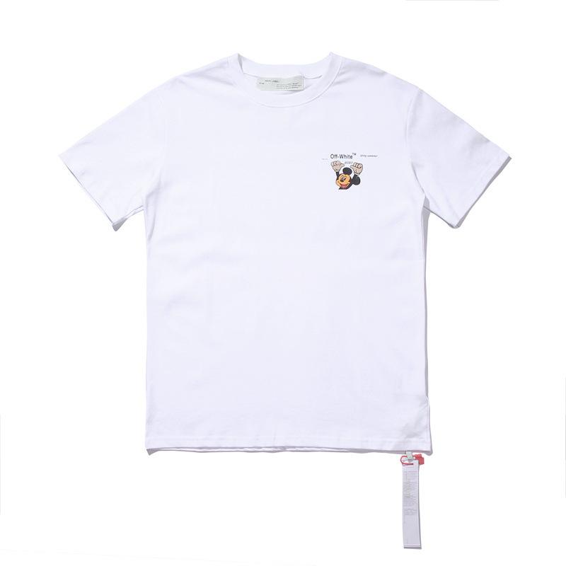 Off White T Shirt Male And Female Couples Wear Loose Ow Short Sleeve Tshirt Off Mickey Arrow Couple Half Sleeve Owt