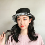 Bucket Hat Fishing Cap Cotton Print Fisherman Hat Fu Hat Female Summer Outdoor Leisure Sun Hat