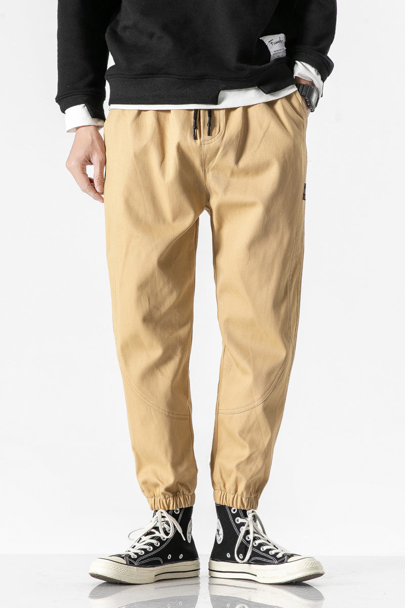 Cuffed Cargo Pants Men's Autumn Leisure Loose