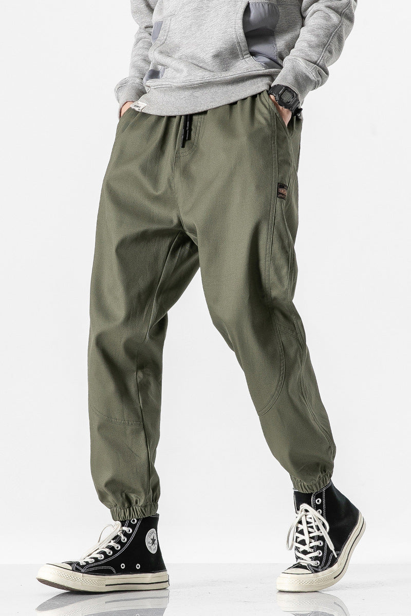 Cuffed Cargo Pants Men's Autumn Leisure Loose